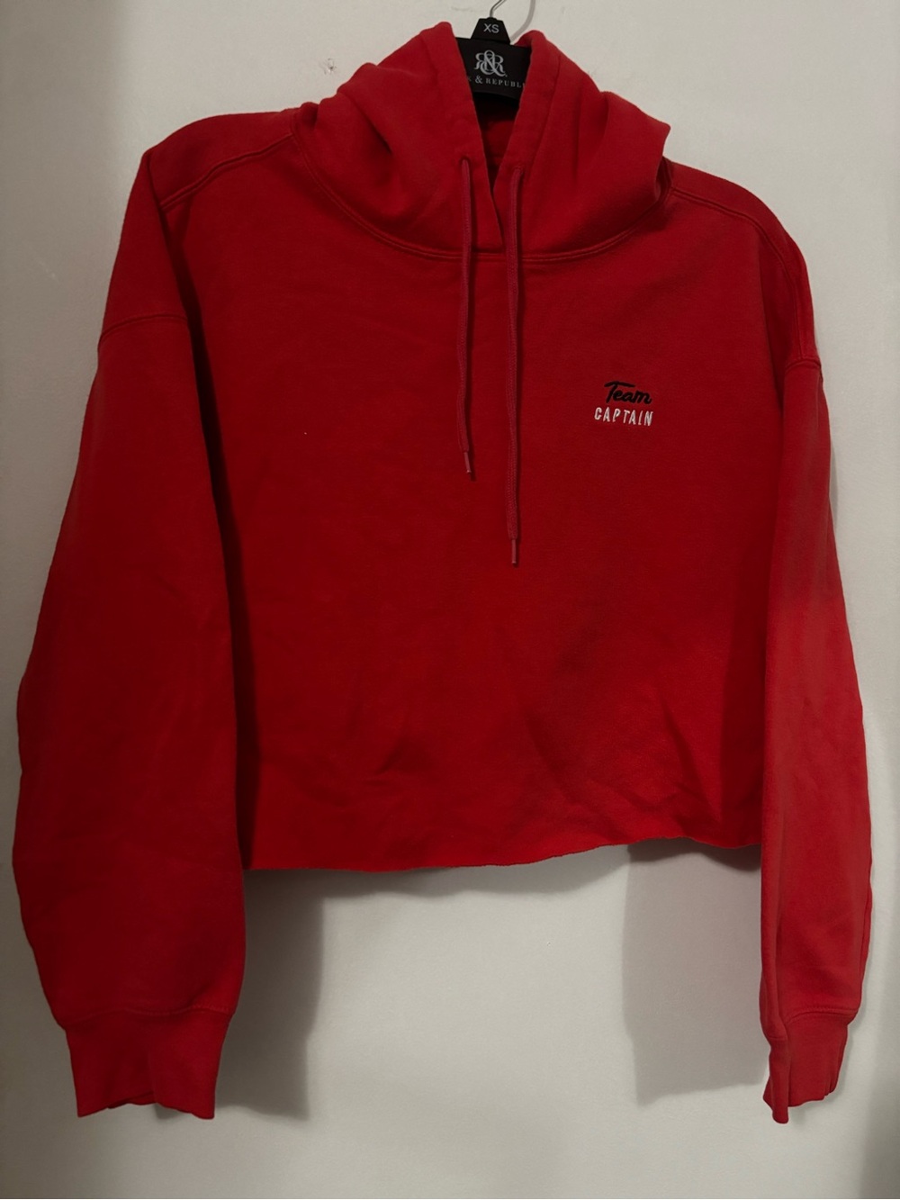 Team Captain Cropped Hoodie - Red
